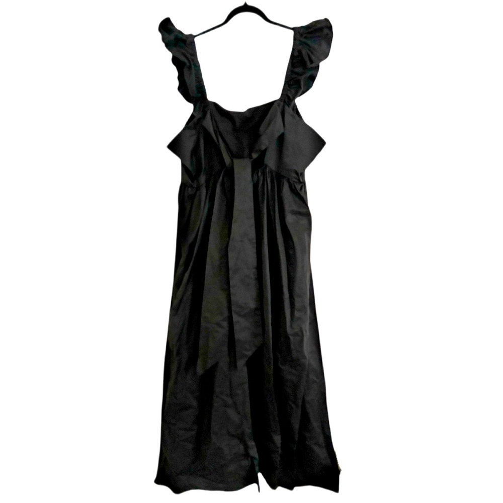 ELOQUII Smock Style Midi Dress with Tie Detail